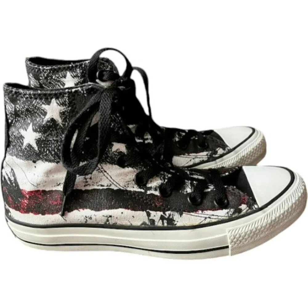 Converse Unisex Chuck Taylor All Star Flag Hi Top - Red/White/Blue/Black - 7